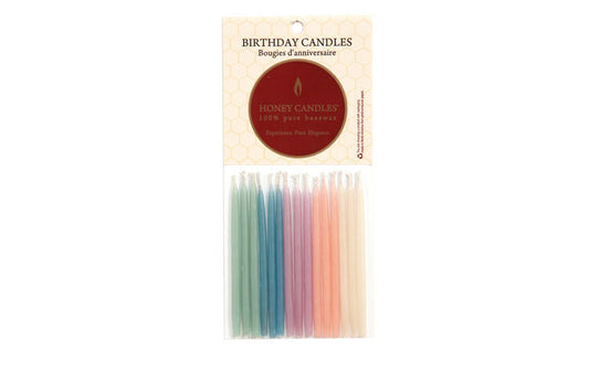 Beeswax - Birthday Candles-Pastel