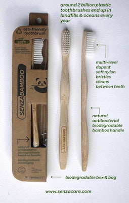 SenzaCare Eco-Friendly Bamboo Toothbrushes